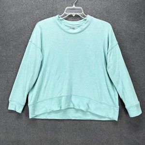 Aire Sweater Top Womens Size S‎ / P aqua blue Pullover crew neck long sleeves